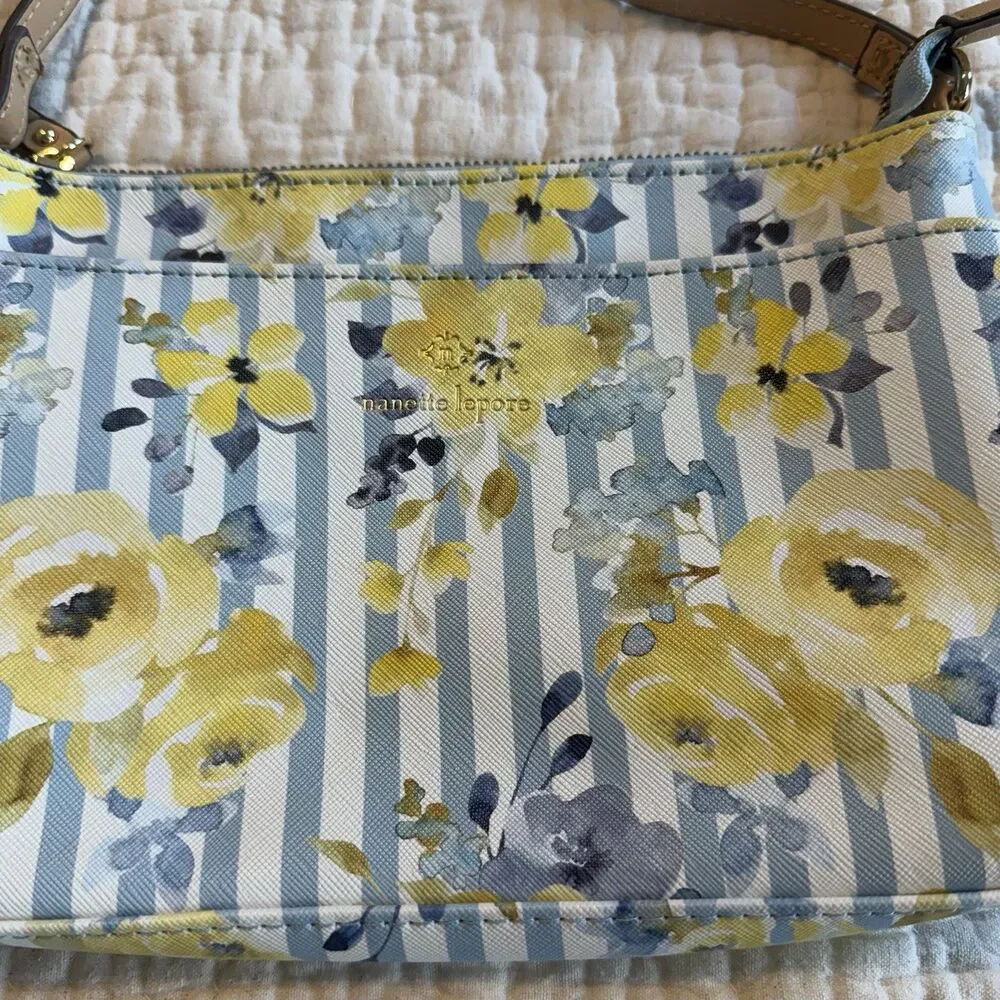 Nanette Lepore Crossbody Handbag Mirabel Floral Printed Vegan Leather Spring